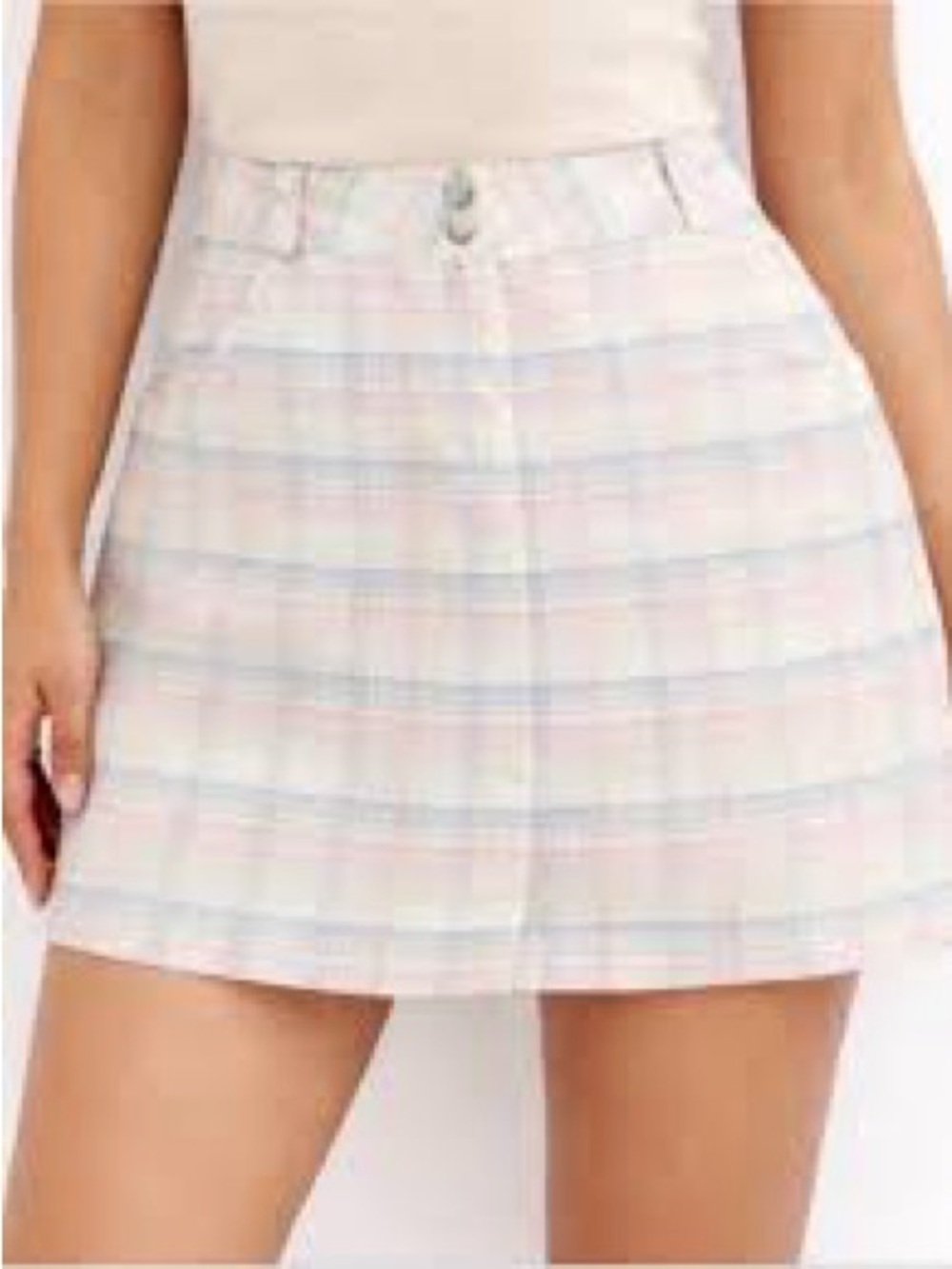 Nike Golf Dri-FIT Pastel Plaid Stretch Athletic Skort Skirt Size 4